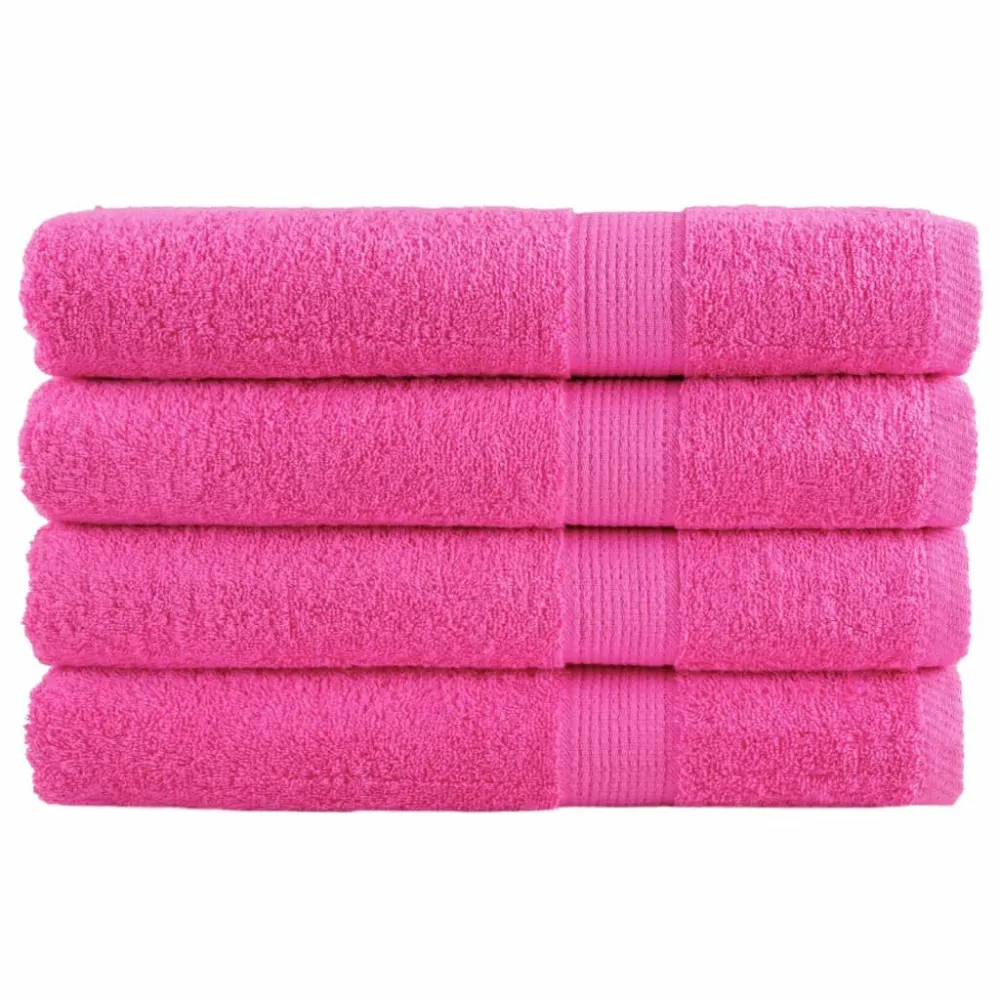 Toalhas premium SOLUND 4 pcs 100x200 cm 600 gsm rosa