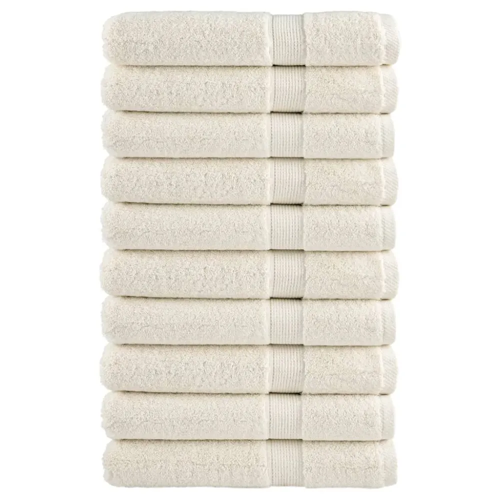 Toalhas premium SOLUND 10 pcs 100x200 cm 600 gsm creme