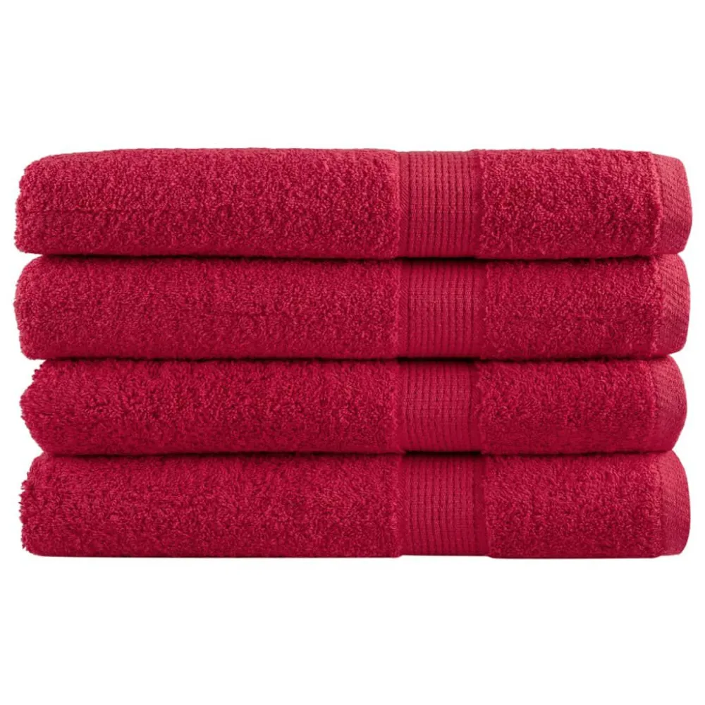 Toalhas premium SOLUND 4 pcs 100x200 cm 600 gsm vermelho