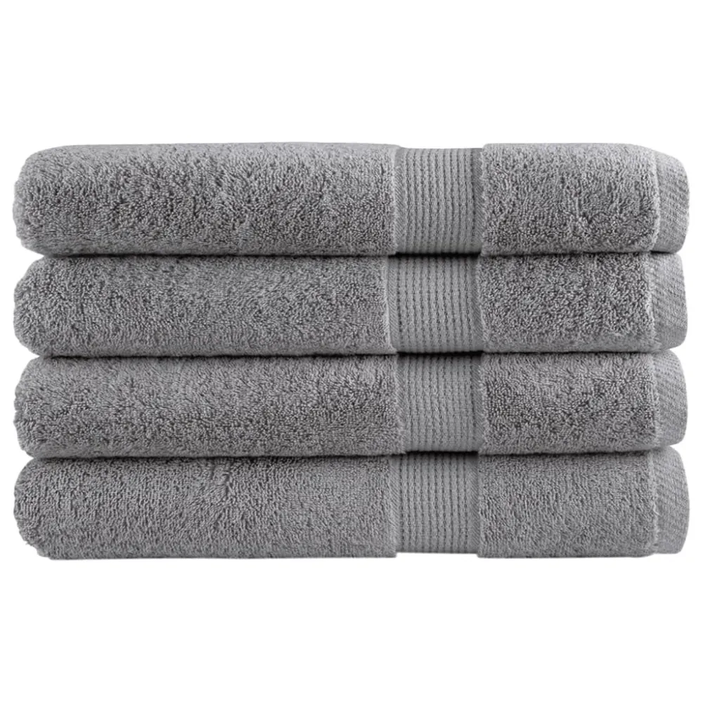 Toalhas prime SOLUND 4 pcs 100x200 cm 600 gsm cinzento