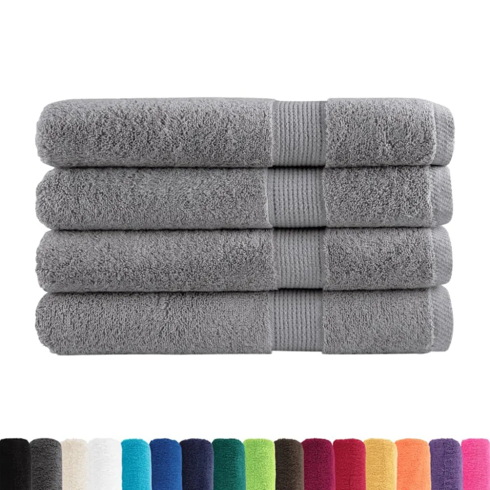 Toalhas prime SOLUND 4 pcs 100x200 cm 600 gsm cinzento
