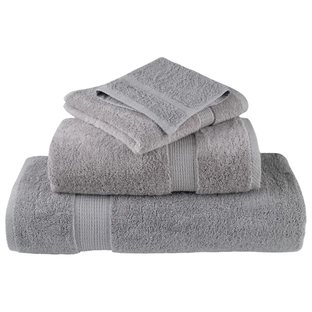 Toalhas prime SOLUND 4 pcs 100x200 cm 600 gsm cinzento