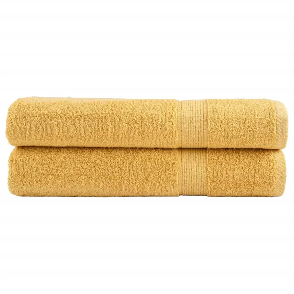 Toalhas de sauna superior SOLUND 2pcs 80x200cm 600 gsm dourado para Família
