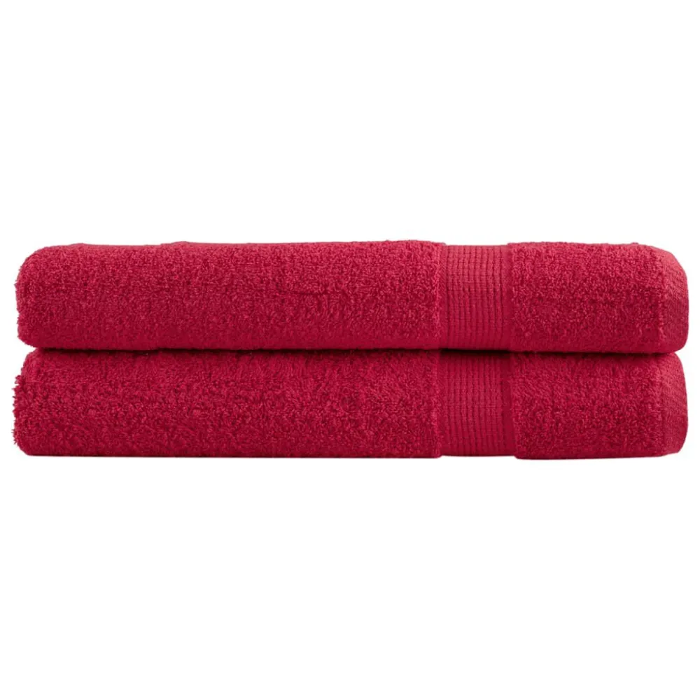 Toalhas de sauna top SOLUND 2pcs 80x200cm 600 gsm vermelho