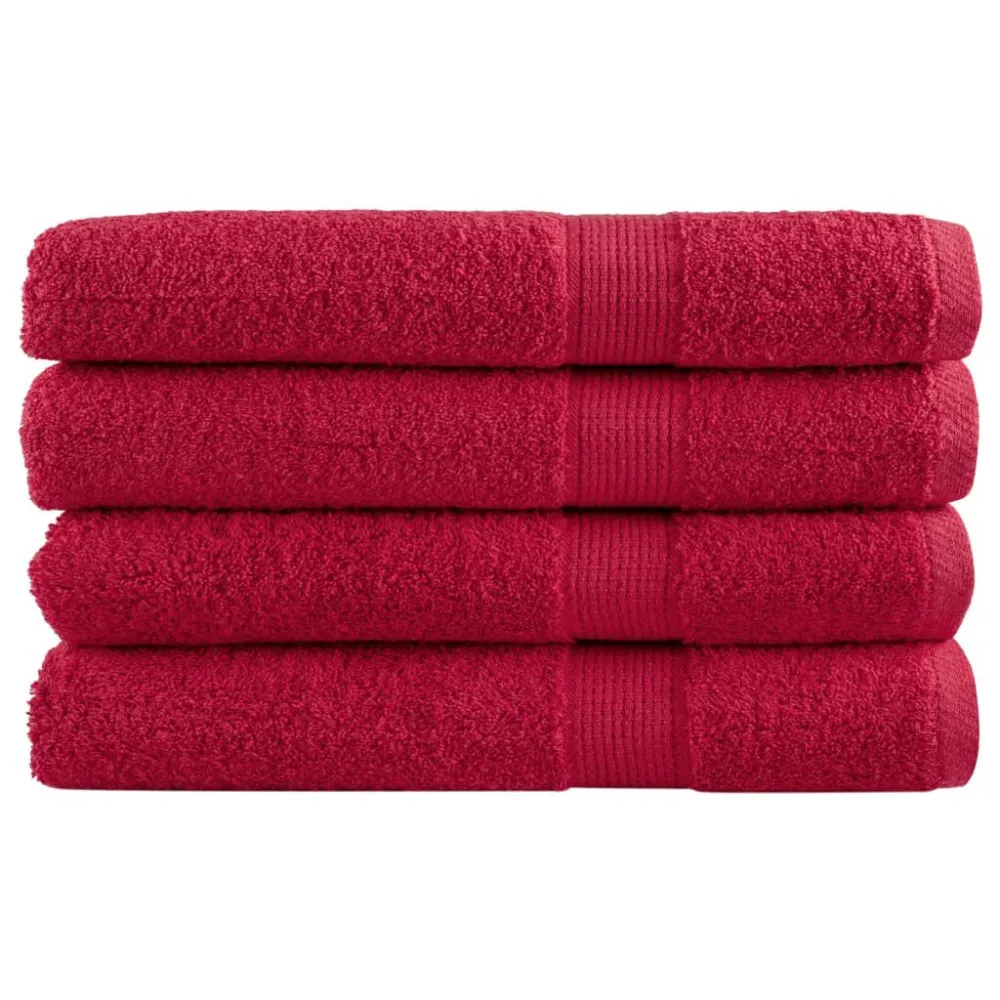 Toalhas de sauna top SOLUND 4pcs 80x200cm 600 gsm vermelho