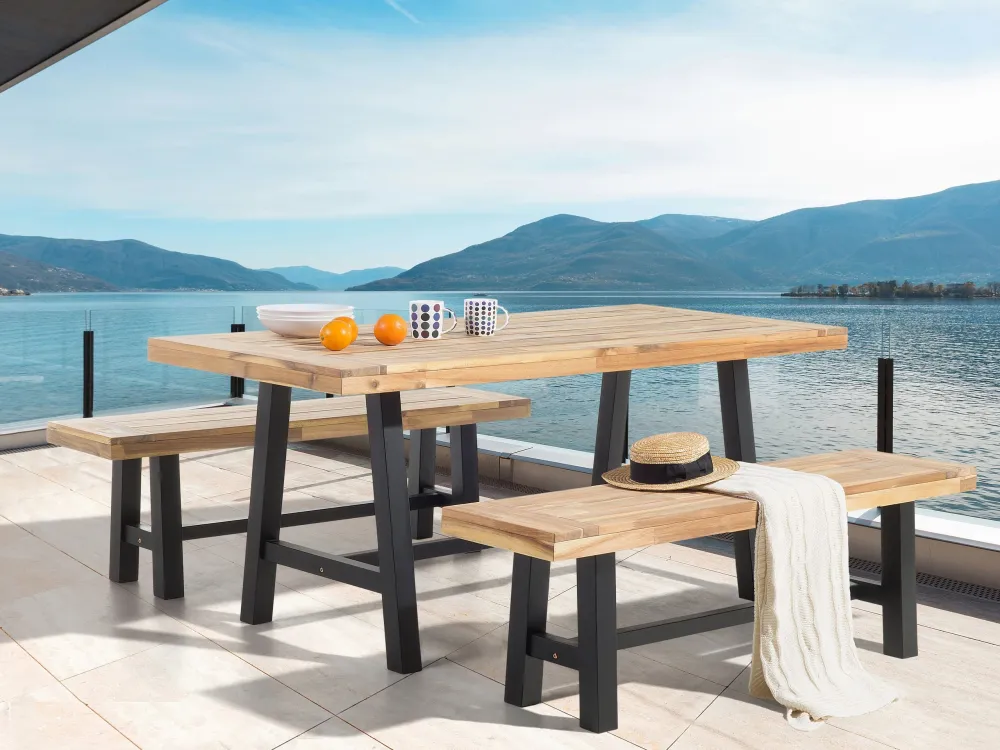 Acacia Dining Table 170 x 80 cm Ébano SCANIA