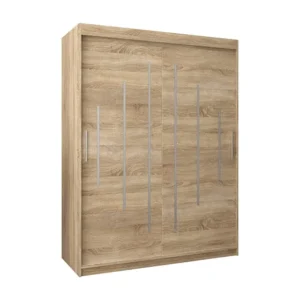 Armário YORK com portas de correr 200/150/62 2 puertas (sonoma/sonoma) Kit com 10 Peças