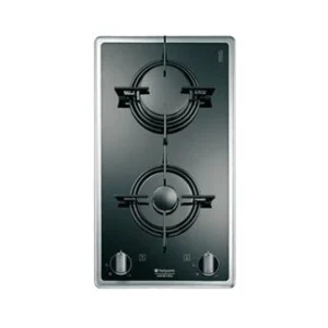 Placa Gás Hotpoint DK 2VS (IX)/HA | 29 cm | 2 Zonas | ço inoxidável para Manutenção Anual