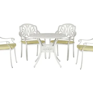 Cabos de Acionamento 4 Seater Metal Garden Dining Set Neve ANCONA