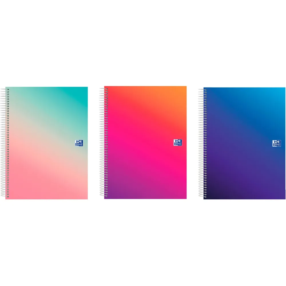 Caderno Espiral A4 90G 120 Folhas Pautado 5 Transição de cor Oxford