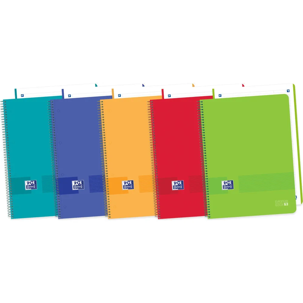 Caderno Espiral A4 Banda Cor 80 Folhas Pautado Live&Go Oxford Alta Durabilidade