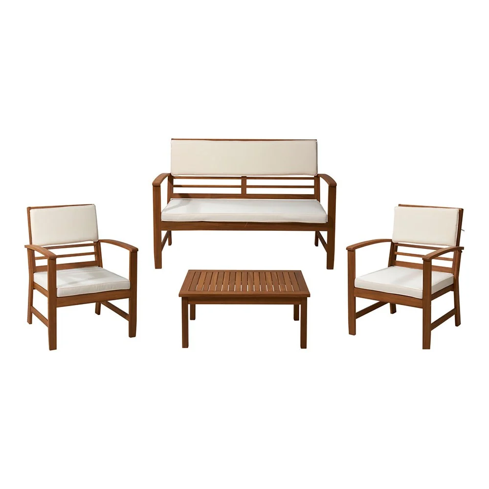 CONJUNTO DE JARDIM MADEIRA DE ACÁCIA, 4 PEÇAS com Garantia do Fabricante