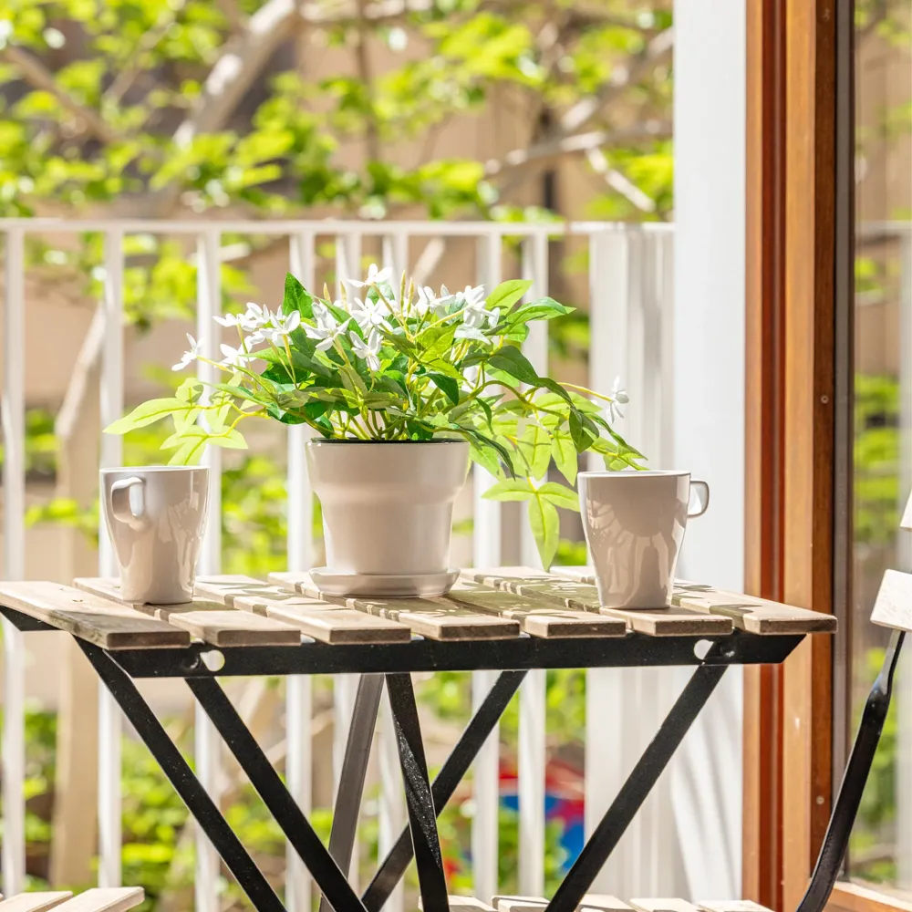 Conjunto de 4 vasos com prato de base com Garantia do Fabricante