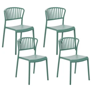Kit de Manutenção Conjunto de 4 cadeiras de jantar em plástico verde menta GELA
