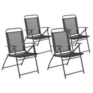 Vela de Ignição Set 4 Garden Chairs LIVO Metal Carvão