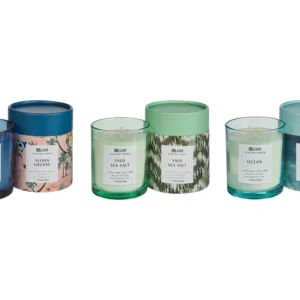 Set 3 Scented Candles COLORIDO BARREL Soy Wax Fresh Notes Floral Notes