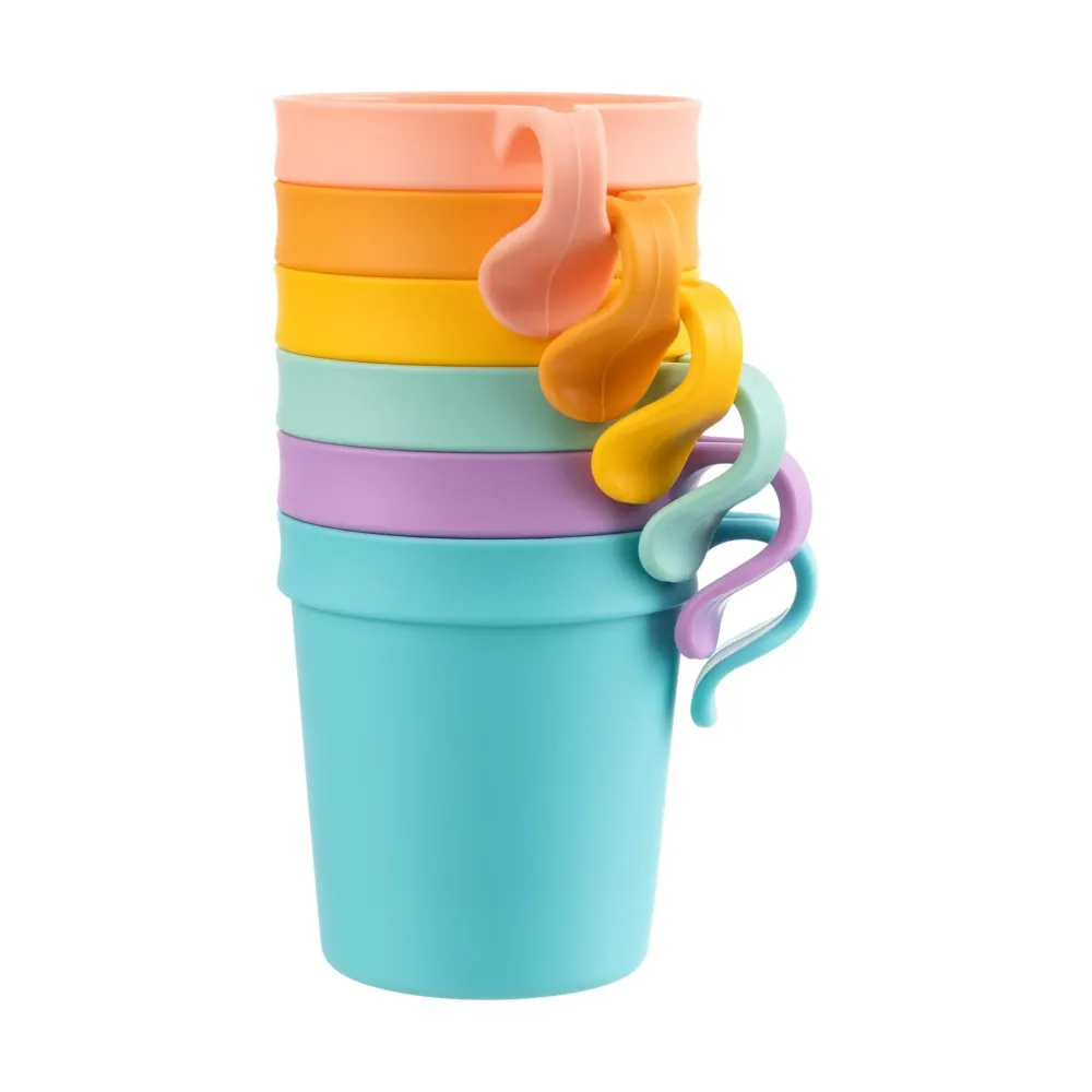Conjunto 6 Canecas Reutilizáveis Arco-íris
