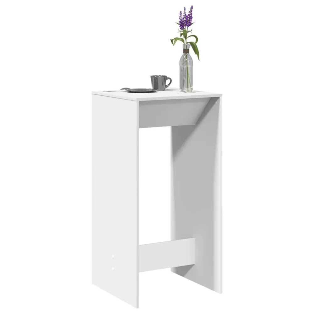 Mesa de bar 51x50x103,5 cm derivados de madeira branco com Garantia do Fabricante