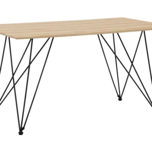 Mesa de jantar castanho distinto e preto 140 x 80 cm KENTON