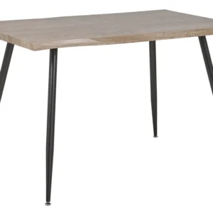 Mesa de jantar em castanho evidente e preto 120 x 80 cm LUTON