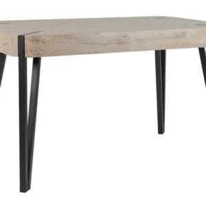 Mesa de jantar taupe com preto 130 x 80 cm CAMBELL