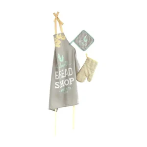 Kit de Limpeza Conjunto de 3 peças avental, luva e pegador de panela Naf Naf Bread multicolorido
