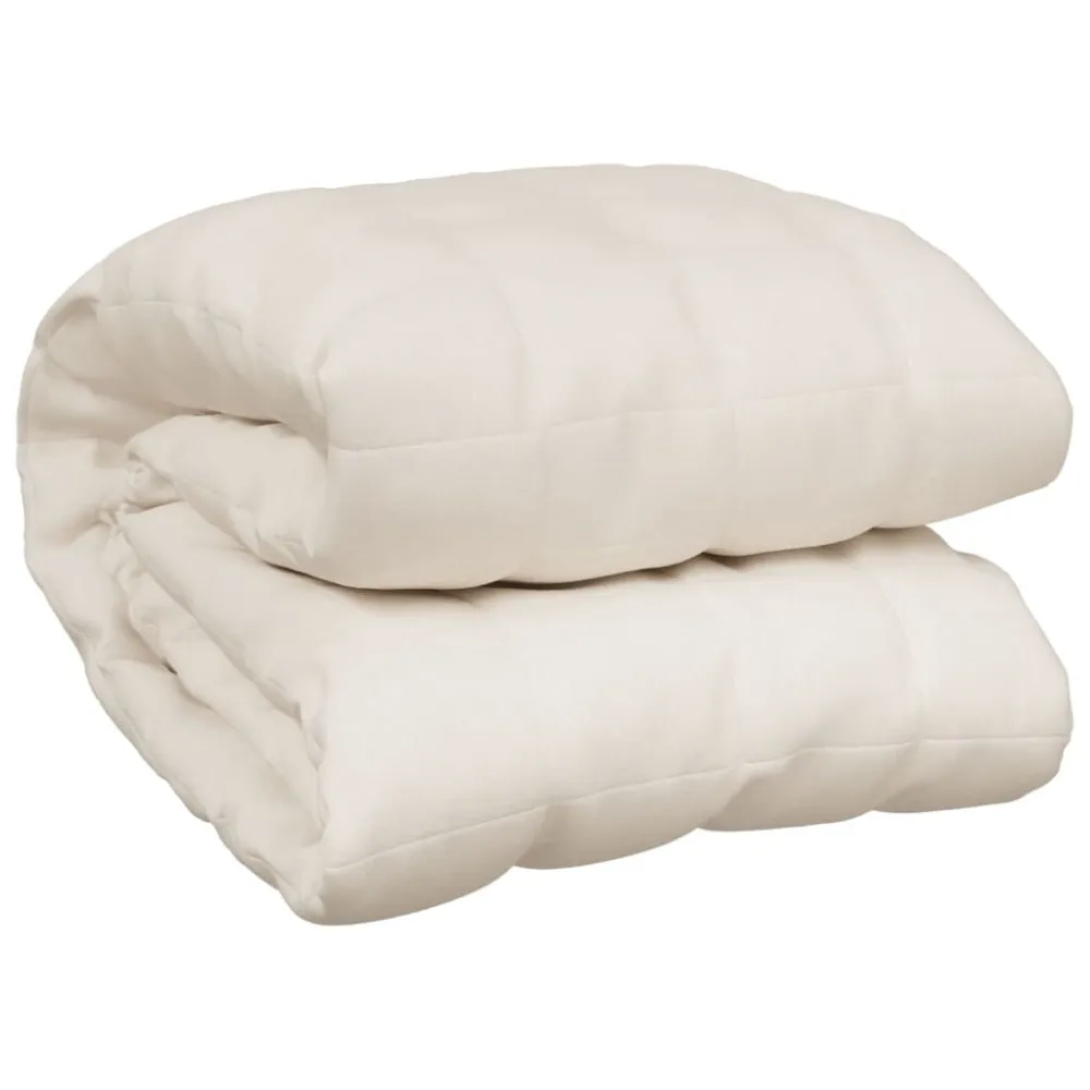 Manta pesada 10 kg 135x200 cm tecido creme-claro