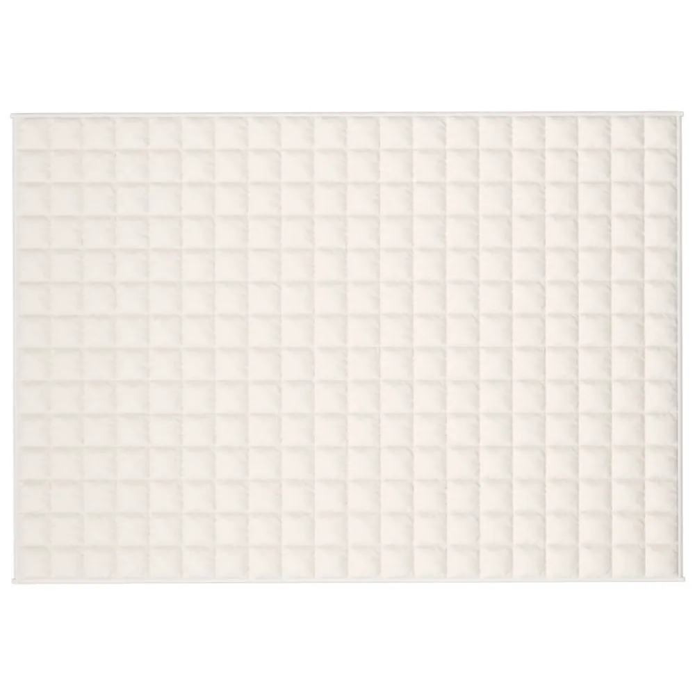 Manta pesada 10 kg 135x200 cm tecido creme-claro