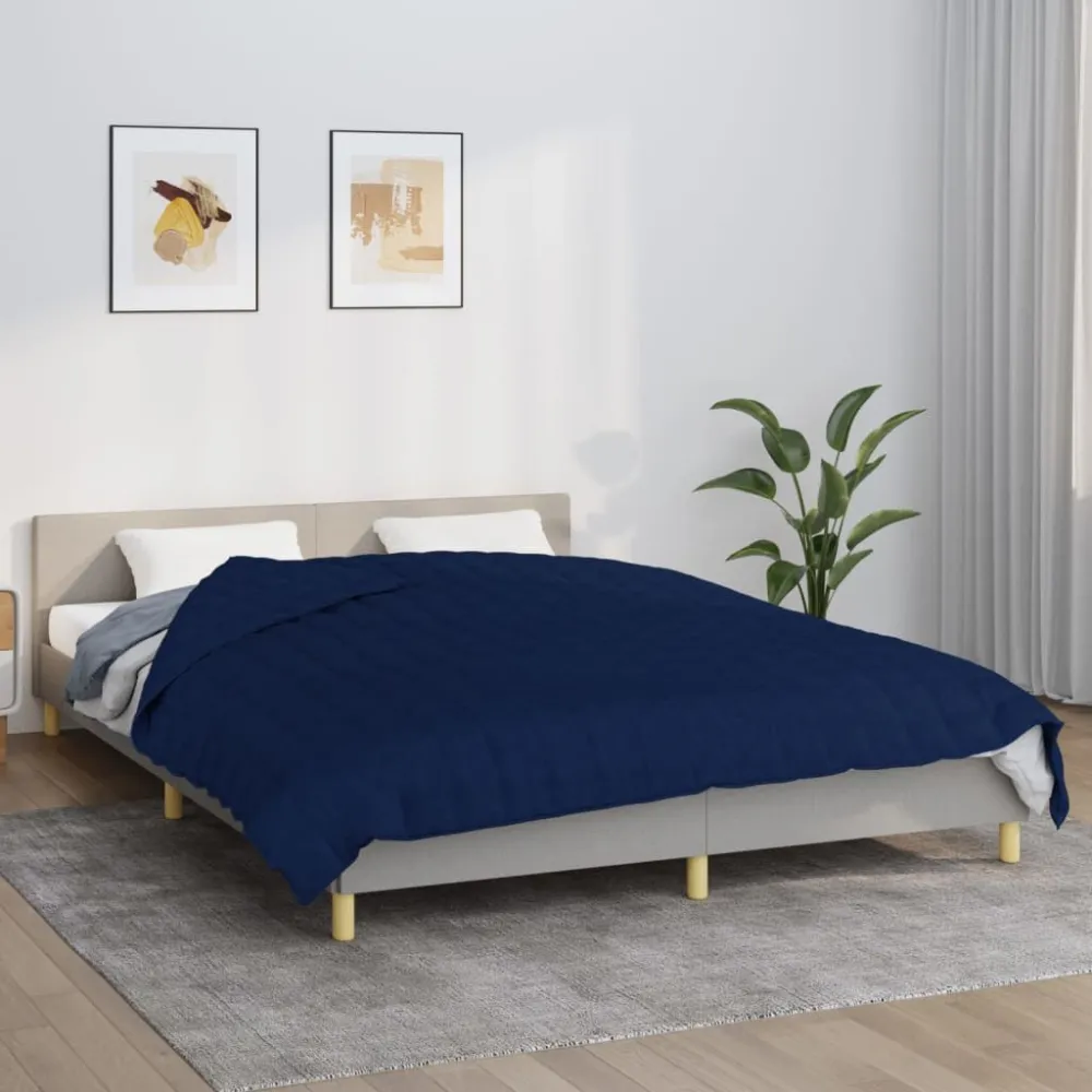 Manta pesada 15 kg 220x230 cm tecido azul