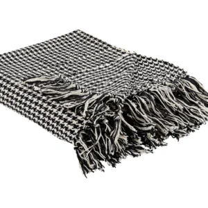 Cobertor Leve Manta DAMEK Algodão 125 x 150 cm Preto