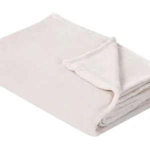 Manta BAYBURT 150 x 200 cm Branco creme 100% Algodão