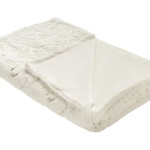 Manta GODAVARI 130 x 180 cm Creme Conjunto de 2