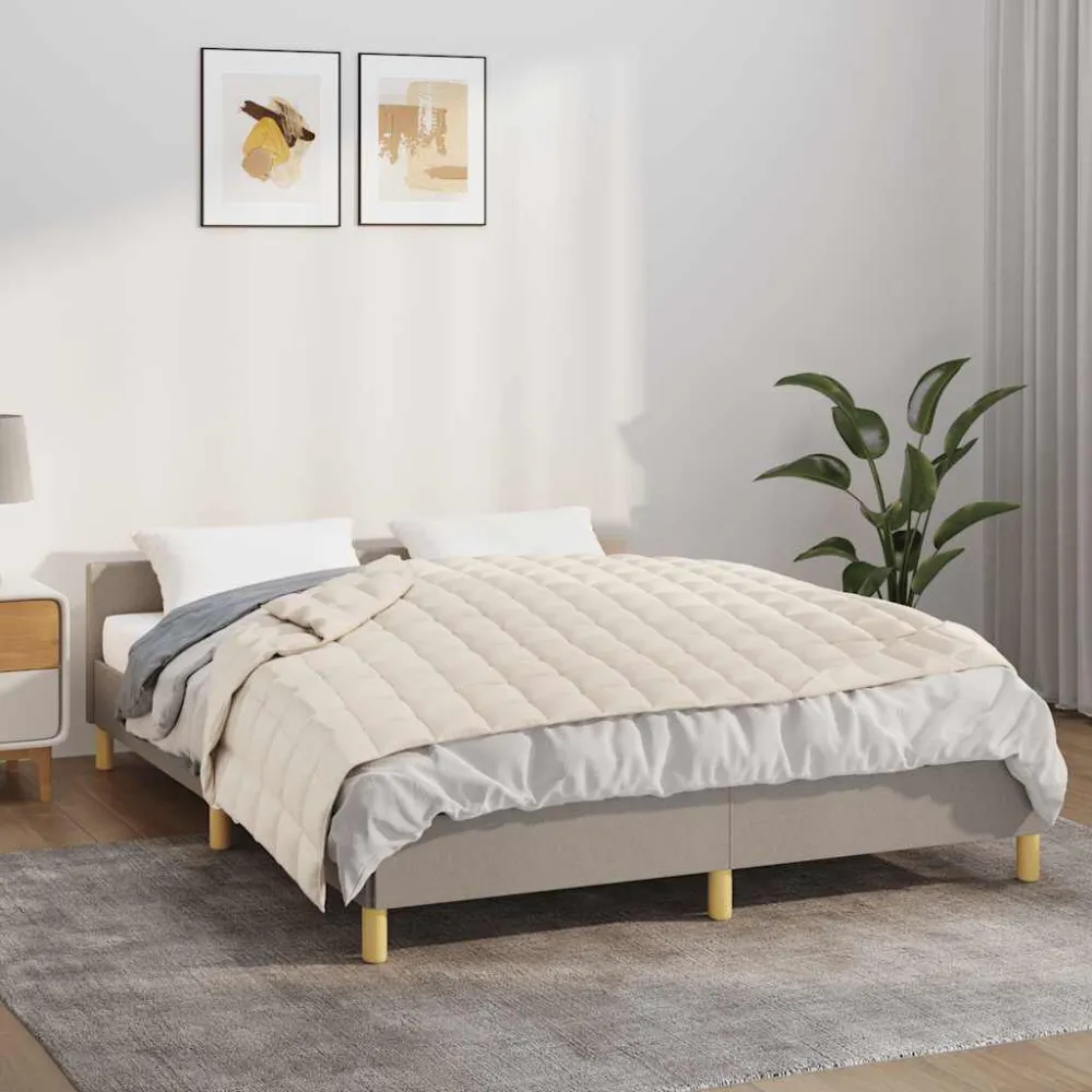 Manta pesada 7 kg 150x200 cm tecido creme-claro para Viagens