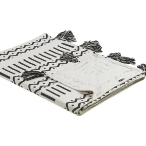 Manta UNNAO Algodão 130 x 180 cm Branco com Bolso para Pés