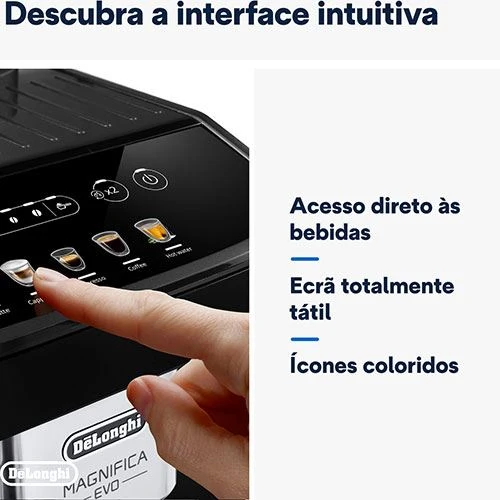 Máquina de Café Expresso Automática Delonghi Magnifica Evo Cappuccino ECAM290.61.B - Preto - Outlet - Grade B