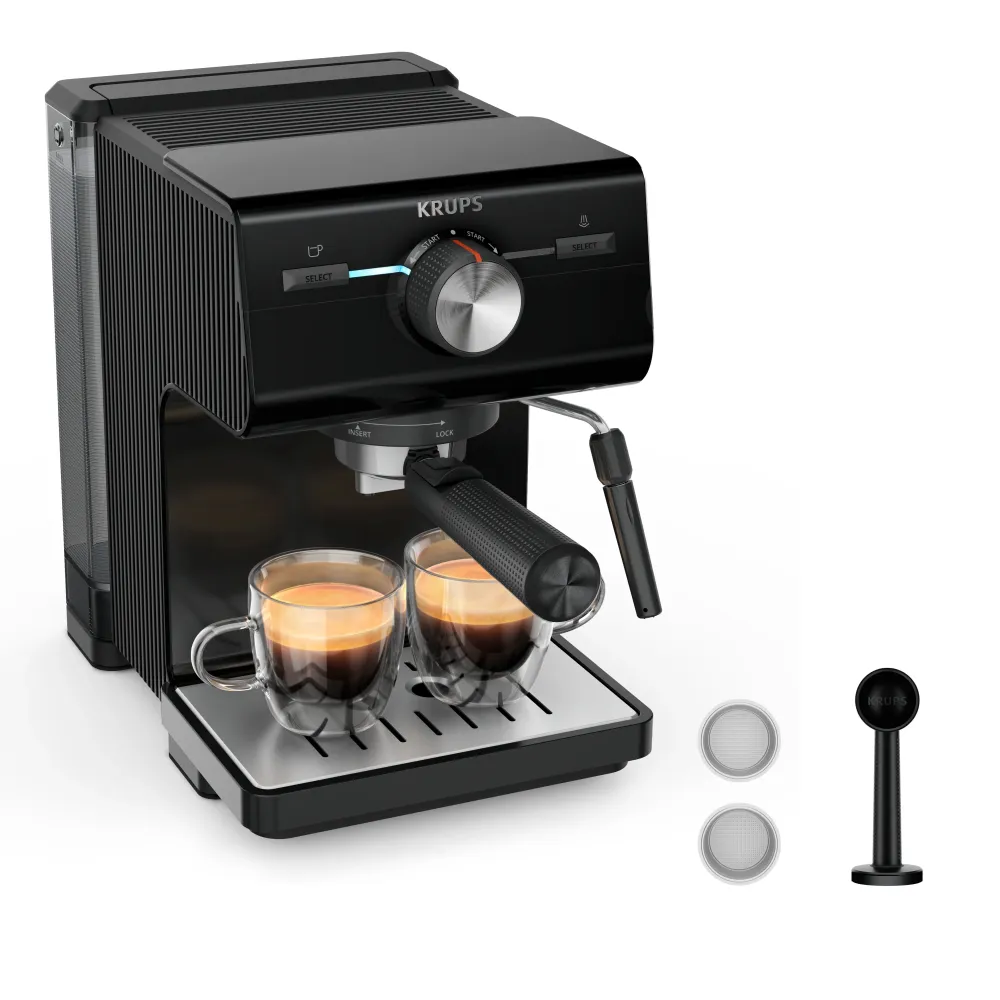 Máquina de Café Expresso Krups XP381810 | 15 bar, 2L, Preto