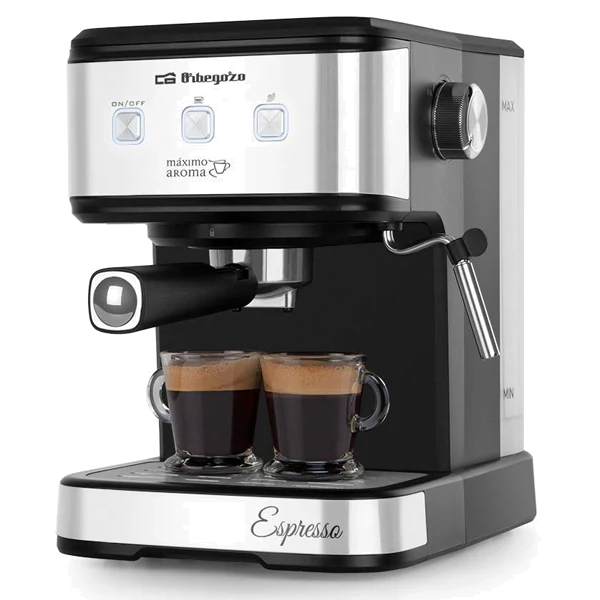 Máquina Café Expresso Orbegozo EX 5210 | 20 bar, 1100W, Depósito 1.5L, ço Inox