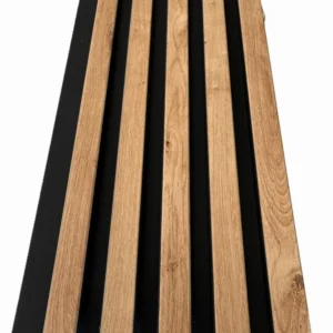 Cera para Pisos Painel Ripado PS Anti- Humidade 160x2800mm -Madeira fundo preto