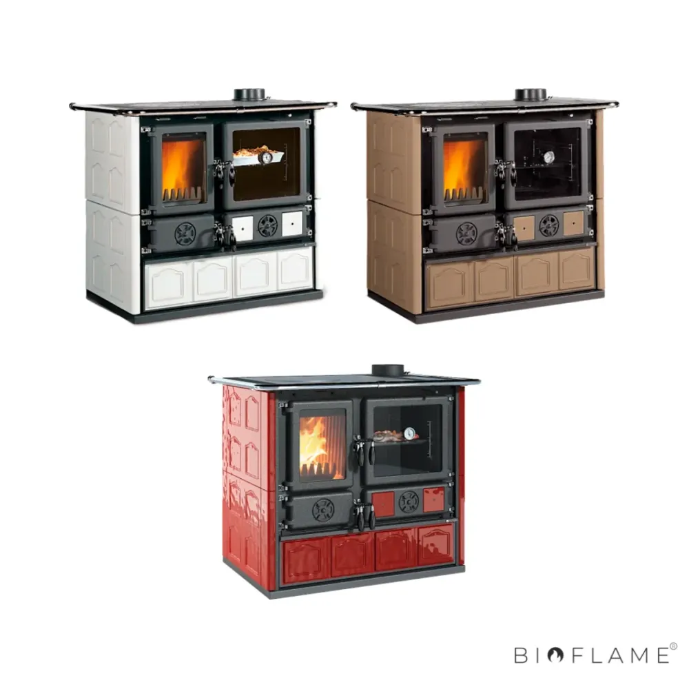 FOGÃO LENHA - NORDICA EXTRAFLAME ROSA 5.0 MAIOLICA