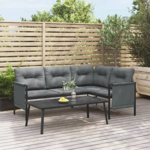 Mesa de centro de jardim 110x55x35 cm ço antracite Clicnbuy