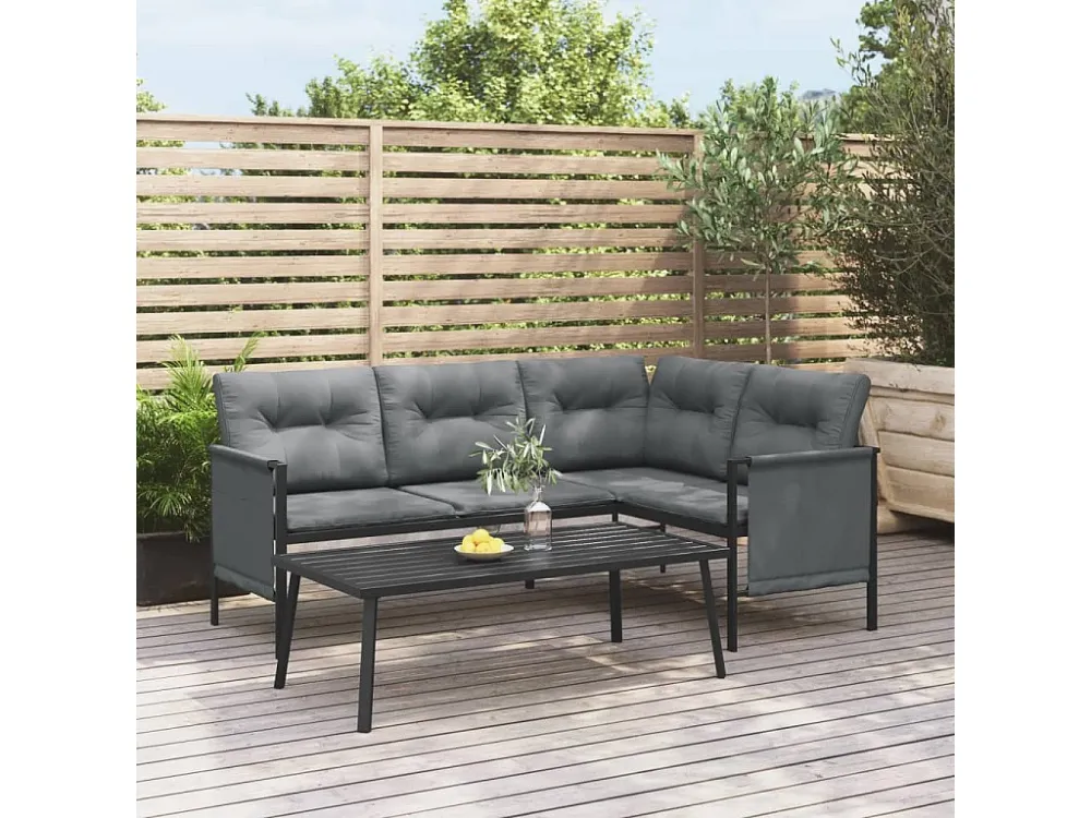 Mesa de centro de jardim 110x55x35 cm ço antracite Clicnbuy
