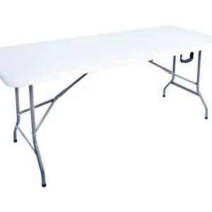 Mesa Dobrável Balcão de Campismo de ço Hdpe Branco 74x180x74 Mobili Rebecca