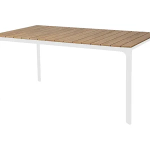 Estosa - Mesa de exterior em alumínio e polywood 180x100cm Enna branco PRIVATE GARDEN