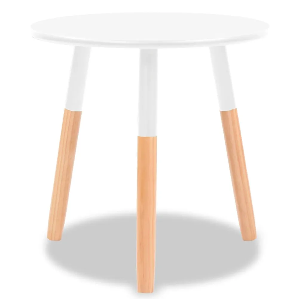 Conjunto mesas de apoio 2 pcs pinho maciço branco em Madeira de Eucalipto