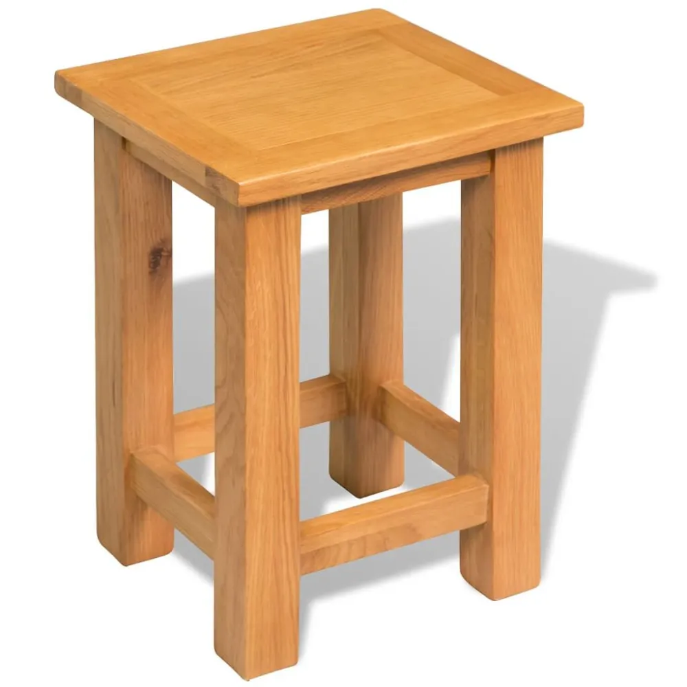 Mesa de apoio 27x24x37 cm madeira de carvalho maciç | Montagem Rápida