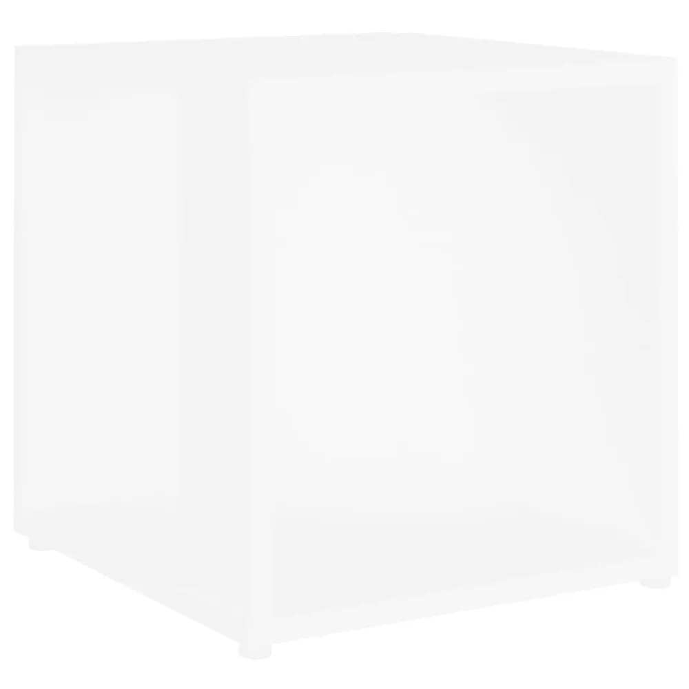 Mesa de apoio 33x33x34,5 cm derivados de madeira branco | Resistente às Intempéries