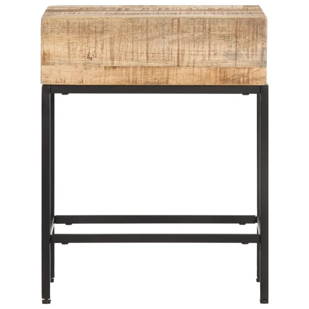 Mesa de apoio 40x30x50 cm madeira de mangueira áspera maciç com 4 Cadeiras