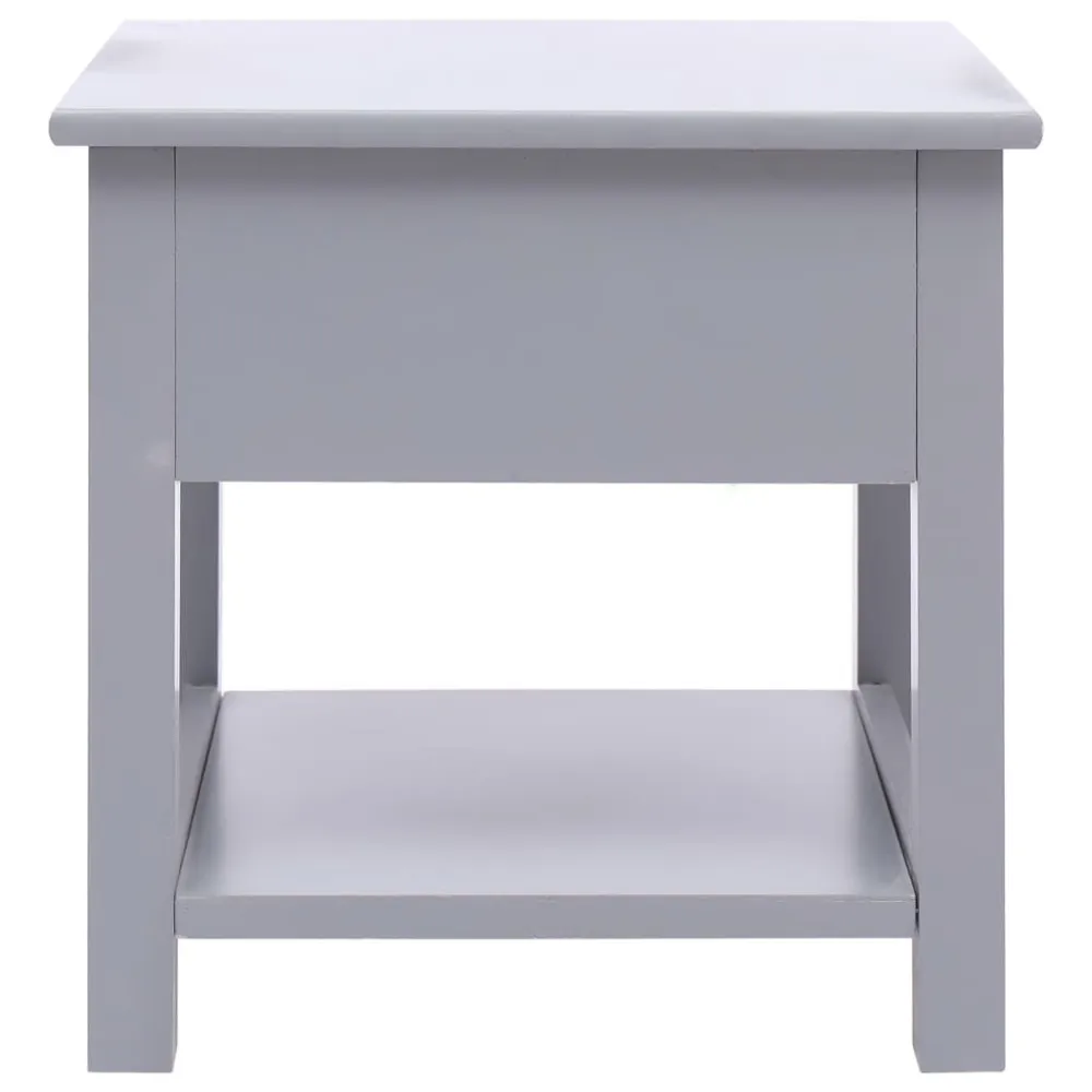 Mesa de apoio 40x40x40 cm madeira de paulownia cinzento | Resistente às Intempéries