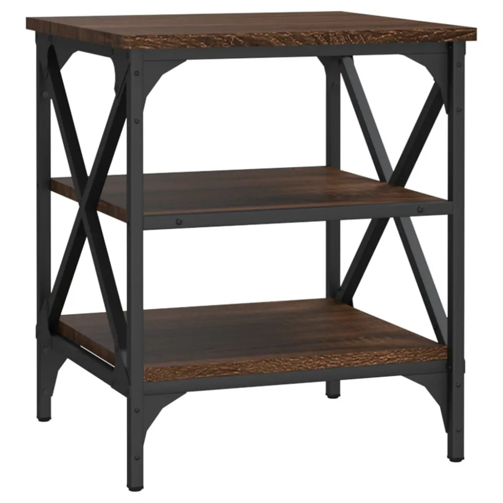 Mesa de apoio 40x42x50 cm derivados madeira carvalho castanho para Ambientes Externos