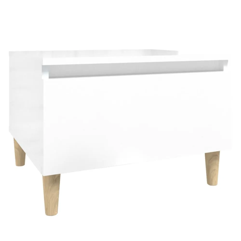 Mesa de apoio 50x46x35 cm derivados de madeira branco reluzente